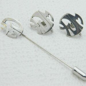 Vintage Sterling Silver Pin Earring set